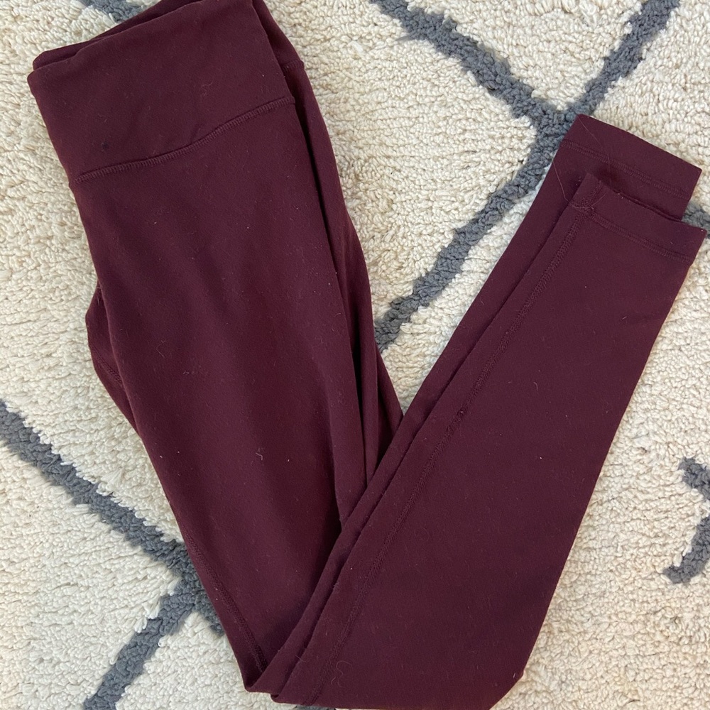 Maroon Lululemon Leggings